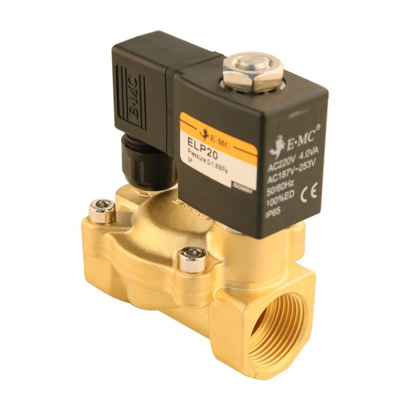 2-Wege Messing-Magnetventil, G 3/4, stromlos geschlossen, servogesteuert, 24VAC 