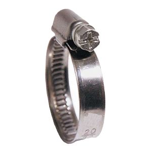 Schneckengewindeschlauchschelle nach DIN 3017, Bandbreite 9 mm, Gehäuse und Schraube aus Inox AISI 316