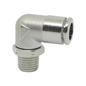 Schwenkbarer L-Steckanschlussverbinder mit NPT & UNF Gewinde vernickelt