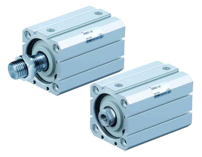 SMC Pneumatik - C(D)55, ISO-Kompaktzylinder (ISO21287), doppeltwirkend, einseitige Kolbenstange, (Durchgangsbohrung / Gewindebohrung beidseitig), 20, 5, (Kolbenstangenende mit Außengewinde)