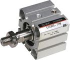SMC Pneumatik - C(D)QS, Kompaktzylinder, einfachwirkend, Federkraft ein- / ausgefahren, (Durchgangsbohrung, Gewindebohrungen beidseitig), 16, 5, (Einfachwirkend, Federkraft ausgefahren)