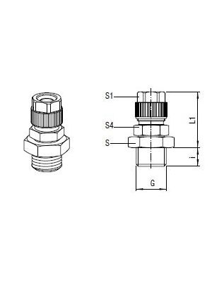 AVS-131M Gerader-Einschraub-Verschraubung