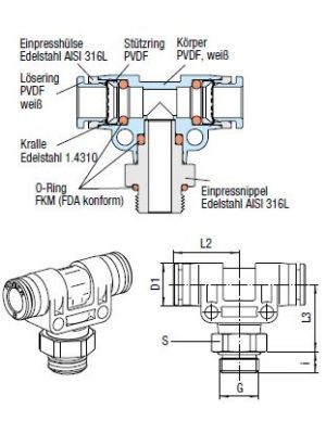 AVS-921V T-Steckanschlussverbinder