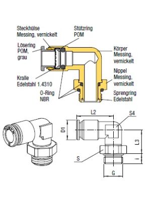 AVS-930M L-Verbinder Push-In