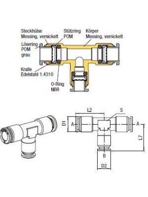 AVS-954M T-Verbinder