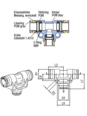 AVS-954P T-Steckanschlussverbinder