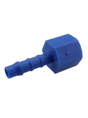 Aufschraub-Schlauchtülle, mit Innengewinde, Nylon, blau - geeignet für Lebensmittel