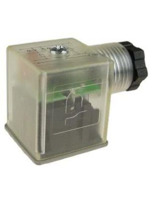 Gerätestecker mit Diode und Varistor Bauform A, passend für Magnetspulen 10-50V 7000er Serie