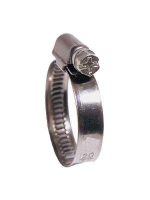Schneckengewindeschlauchschelle nach DIN 3017, Bandbreite 9 mm, Gehäuse und Schraube aus Inox AISI 317