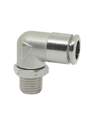 Schwenkbarer L-Steckanschlussverbinder mit NPT & UNF Gewinde vernickelt