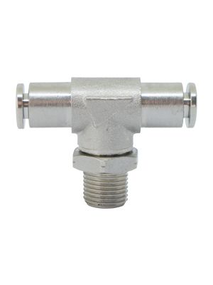 Schwenkbarer T-Steckanschlussverbinder mit NPT- und UNF-Gewinde vernickelt