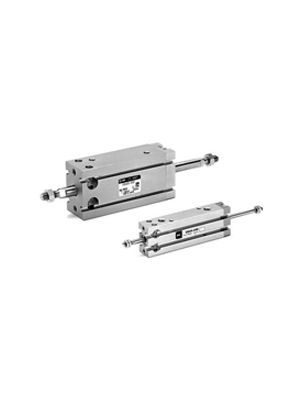 SMC Pneumatik - C(D)UW, Miniaturzylinder für Direktmontage, durchgehende Kolbenstange