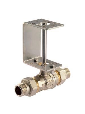Comparato - Kugelhahn mit Abtandshalter und Handnotbetätigung für Diamant PRO Stellantrieb, Voller Durchgang, DN20, PN16, 1