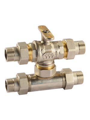 Comparato - By-Pass Kugelhahn für Diamant PRO Stellantrieb, 4-Wege, Voller Durchgang, DN20, PN16, 3/4