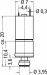 &Oslash;7,0mm Plattenanker Mikro-Magnetventil VA 304-715 0,3/0,4mm 24VDC, FPM